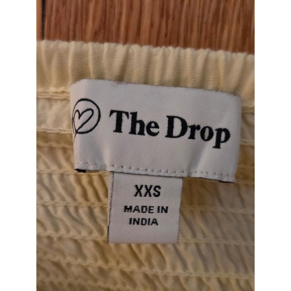 The Drop Lexi Puff-Sleeve Butter Yellow Sweetheart Neck Smock Back Dress Sz XXS - Picture 5 of 9